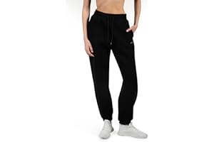 SMILODOX Jogginghose Damen Lyanna, Oversize Sweatpants mit Taschen, Kordelzug am Bund, Metalllabel auf dem Oberschenkel, weichem Material, Bequeme Freizeithose für Sport, Streetstyle und Alltag
