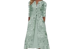 AMDOLE Dresses for Women Midi Length Pocket V Neck Midi Sleeve Casual Dresses Sexy Dresses for Women Valentine