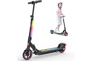 EVERCROSS EV06C Patinete Eléctrico, 6,5'' Patinete Eléctrico Plegable Niños 6 a 12 Años, hasta 15 KM/H & 8 KM, Pantalla LED, Luces LED Coloridas, Patinete niños Liviano E Patinete