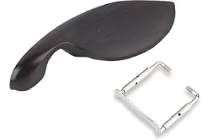 DILWE Mentonnière Violon, Mentonnière en Bois Ebène avec Pince pour Accessoire Instrument de Musique Violon 4/4Accesorios para violín