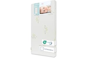 BABY IDEA Babysanity Materasso Lettino Pieghevole Antisoffoco a Norma EN16890:2017 Sfoderabile Tessuto Aloe Certificato Oeko Tex Classe 1 Struttura Poliuretano CertiPUR (Aloe, 60x120x8)