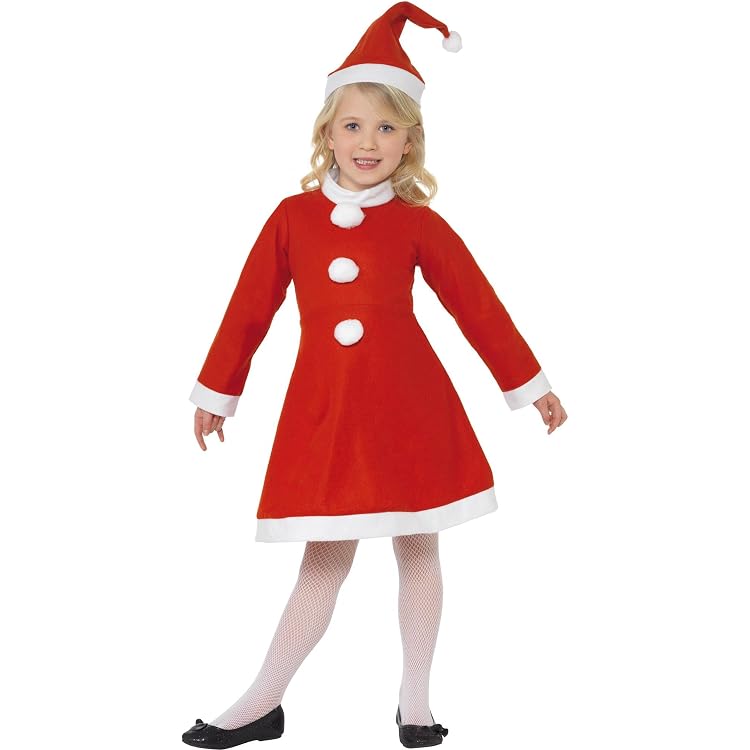 Costume Père Noël Bébé Fille - Robe Velours Rouge Avec Châle Et Bonnet - Déguisement Noël 12 Mois à 3 Ans
