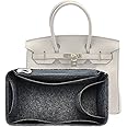 Lckaey Purse Organizer for Hermes birkin bag 35 Felt organizer insert Y013grey-L