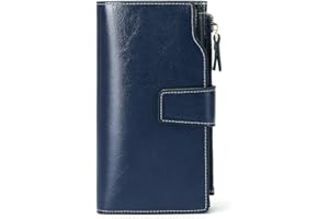 SENDEFN Portafoglio Donna Grande Capacità Pelle RFID Portamonete Donna,con 20 Titolari di Carta Cerniera Portafoglio Donna