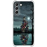 PrintiFy Samsung Galaxy S21fe ile Uyumlu Simya Serisi G&ouml;lge Ve Cam Tasarımlı Uv Baskılı K&ouml;şe Korumalı Antişok Kılıf