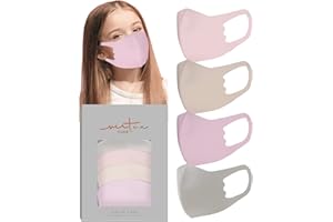 Children’s Basics Collection in Pinks by VIRTUE CODE Fabric Face Masks 4 Piece Kids