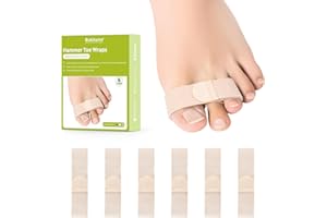 ‎BUKIHOME Bukihome Hammer Toe Straightener,Reusable Fabric Toe Wraps Protect and Straighten Hammertoes,Toe Corrector for Men and Women,Realign Bent,Curled,Crooked,Claw (Beige, 6 Pack)