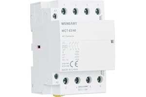 Wengart AC-Schütz WCT-63,4 Normalerweise Offen,AC230V,63A,Leiser,energiesparender und macht Ihre Haushaltsgeräte langlebig und zuverlässig