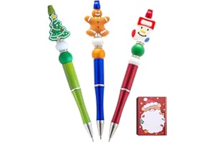 Allony Stylo à Bille de Noël avec Notes Autocollantes - Convient pour Noël et Usage Quotidien - Également pour les Autres