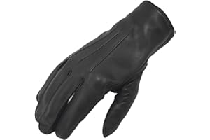 COLOURLINX Mens Leather Driving Gloves Unlined Retro Vintage Classic Stylish Genuine Real Leather Warm Thermal Winter Black Chauffeur Gloves