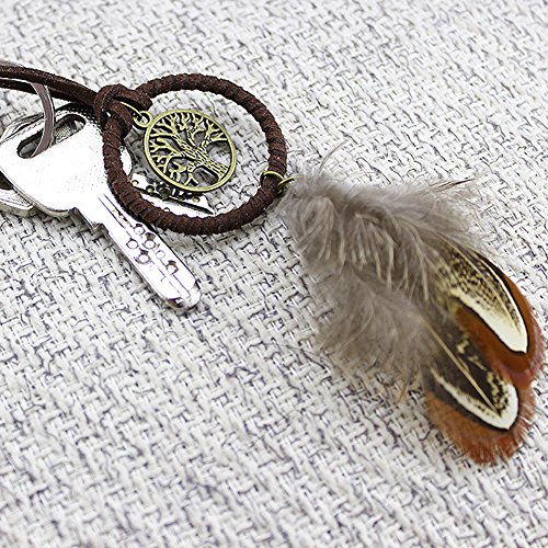 Demiawaking Traumfänger mit Federn Auto Durchmesser Dekor Handwerk - 5