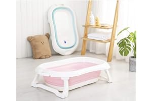 RHP Badewanne für Babys Ergonomische Babywanne Anti-Rutsch Kunststoff rutschfest klappbar - 3 Farben (Rosa)