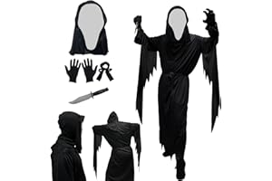 Coffee Life Plus®Scream Costume,Maschera Ghost Scream Costume,Costumi di Halloween,Halloween Carnival Scream Costume Cosplay