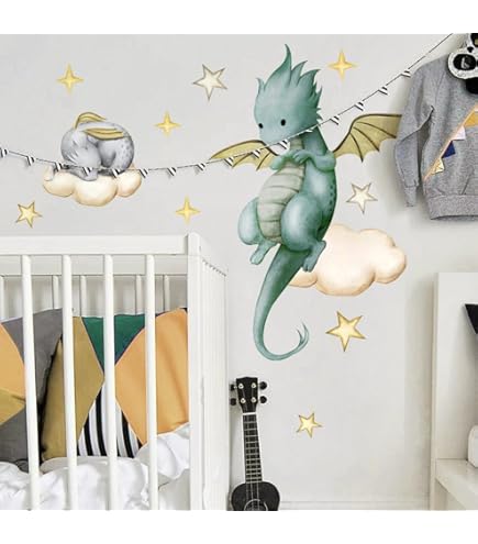 AdesiivoStudio 3D Dragon Muursticker - Realistische Fantasie Draak Muursticker voor Woonkamer, Slaapkamer, Kinderkamer - Eenvoudig aan te brengen en te verwijderen