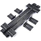 HomDSim 14 inches Ball Bearing Desk Keyboard Drawer Tray Slide Rail Track 3/4 Extension Adjustable Steel Metal High Pound Cap