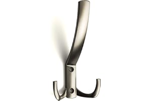 5 x SO-TECH® Garderobenhaken Julie Kleiderhaken Mantelhaken Wandhaken Edelstahloptik matt (groß)