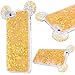 Produktbild GrandEver iPhone 6S Glitzer Hülle iPhone 6 Weiche Silikon Handyhülle Diamant Maus Ohren Gel Bling TPU Bumper Liquid Fließen Flüssigkeit Schutzhülle für iPhone 6/iPhone 6S(4.7 Zoll) Rückschale Klar Handytasche Anti-Kratzer Stoßdämpfung Ultra Slim Rückseite Silicon Backcover Soft Case Ultradünnen Premium Cover - Gold