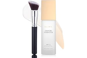 ‎ERINDE Erinde Foundation Color Changing, Farbwechselnde Foundation für Reife Haut, Concealer Foundation Make-up, Feuchtigkeitsspendende Flüssige Gesichts Make-up, Cream Foundation 30ML & 1 Brush