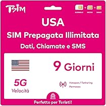 Internet Globale 150 Paesi TSIM Global ESIM Card - 15 Giorni 6GB, 150 Paesi, Con 5G, Attivazione Automatica Sim Ricaricabile Usa