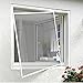 Produktbild Xclou Fliegengitter Fenster mit hochwertigem Aluminium Rahmen, zuverlässiger Schutz gegen Fliegen und Mücken, Gitter ist individeull kürzbar, Moskitogitter aus hochwertigem Textilene, ca. 120 x 130 cm