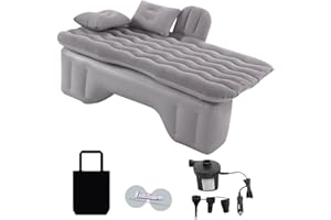 GENERIC Inflatable Camping Mattress, Inflatable Back Seat Air Mattress, Reusable Car Air Mattress Bed, Sleeping Pads for Traveling, Hiking, Camping