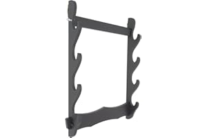 MOUMOU 4 Tier Sword Mount Display Stand Samurai Sword Rack Hanger Sword Wall Holder for Katana Wakizashi Tanto Genji