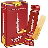 Vandoren SR3025R Java"Filed &ndash; Red" Cut Sopran Saxophon Bl&auml;tter - 10 Einheiten