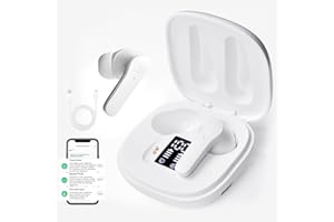 ZHFEIIRU AI Kopfhörer übersetzer, In Ear Bluetooth Kopfhörer Kabellos Sprachübersetzer Gerät aktualisierter 144 Sprachen und Acccents Musik Anrufe und Übersetzung für Reisen Lernen (mit Offline-Paket) (Weiß)