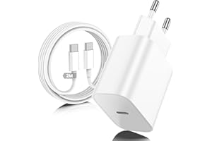 ZMHPJQ 20W Caricabatterie Rapido for iPhone 17 16 15 con Cavo USB C a C 2m per Apple iPhone 17 16 Pro Max/15 Plus/iPad Pro 12.9/11 inch/Air/Mini Tipo C Cavetto Ricarica Caricatore per USB C Carica Batteria