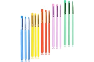 Yoseng Detailed Ink Blending Brushes for Card Making(15 pcs), Art Blending Tool for Ink Blending,Use with Intricate Stencils,Deal with Small Details（5 Colors）