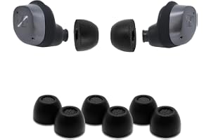 Comply Premium öronproppar, kompatibel med Sennheiser Momentum (3 & 4) & ACCENTUM True Wireless., storlek L, ny 2025-version med rengöringsverktyg, svart, 3 par, tillverkad i USA