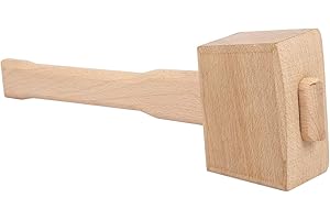 Fayme 250mm Beech Solid Carpenter Wood Wooden Mallet Hammer Handle Woodworking Tool