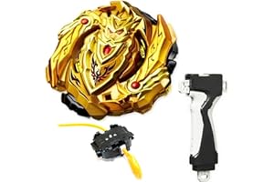 ayados B00-129 Ultra Achilles Gold Edition + Launcher und Griff Kreisel für Burst Evolution Rise Surge Arena