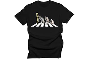 GP-Tees Abbey Road Droids Space Wars Sci Fi Movie Film Inspired Premium Quality Modern Fit T-Shirt Top for Men