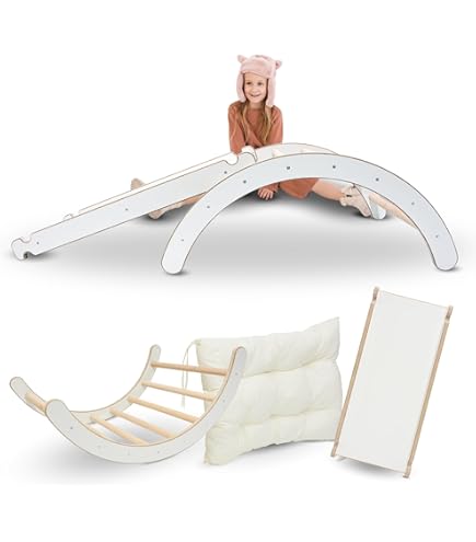 MAMOI® Triangle D'escalade Balançoire En Bois Naturel | Triangle D