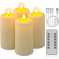 PChero Candele LED Ricaricabili 12 Pezzi - Effetto Fiamma Vacillante, Telecomando, Timer, Per Decorazioni - Foto 8