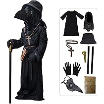 Pestdoktor Kostüm Kinder - Gruseliges Halloween Kostüm Set Mittelalter