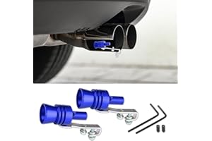 deemars 2PCS Silbato Turbo Universal de Aleación de Aluminio, Silbato de Tubo de Escape con Sonido Turbo, Accesorios de Coche Silenciador de Escape de Sonido Adecuado para Los Coches (Azul)