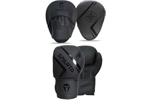 SPARTA Boxing gloves and pads set Focus Punch Mitts MMA Training Sparring Hook and Jab strike target with Punching Gloves