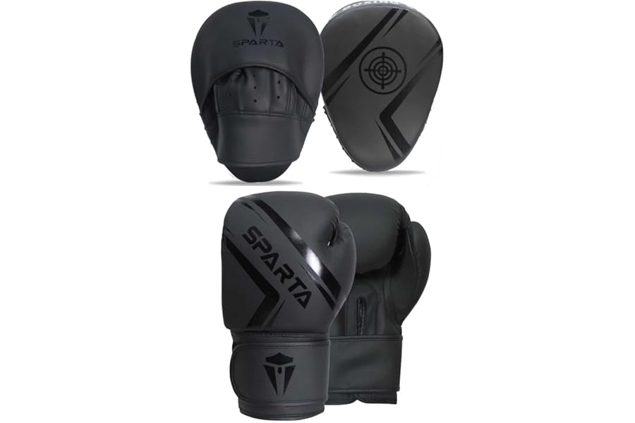 Boxing gloves and pads set Focus Punch Mitts MMA Training Sparring Hook and Jab strike target with Punching Gloves
