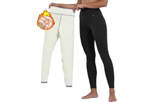 Joligiao Leggings Doublé en Polaire Thermique Pantalons pour Femmes d'hiver Épais en Laine de Leggings Collants Élastiques Taille Haute Chaud Long Pantalon