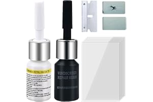 wimony 2PCS Windscreen Repair Kit,Windscreen Cracked Repair Kit,DIY Nano Glass Repair Fluid,Quick Fix Repairing Car Glass Windshield Crack Chips,Car Glass Repair Glue Scratch Chip Repair Kit