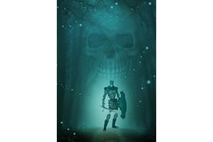 LIBRO DE ROL: CUADERNO PARA JUEGOS RPG O JDR (PAPEL CUADRICULADO, LINEADO Y HEXAGONAL) PARA LA CREACIÓN Y DISEÑO DE PERSONAJES, MAPAS, DIBUJOS Y CAMPAÑAS | PORTADA LUCHADOR ESQUELETO.