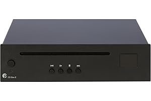 Pro-Ject CD Box E, Ultra kompakter Einsteiger CD Player mit echtem Red Book CD-DA-Laufwerk, Schwarz