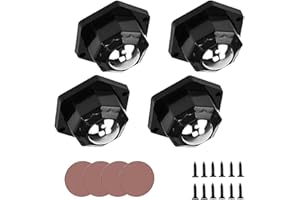 OBYJCA Lot de 4 roulettes à billes en plastique - Petites roulettes à 360° - Avec roulement à billes - Autocollantes - Mini roulettes de transport - Roulettes plates pour meubles