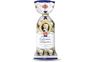 ‎REBER Reber Constanze Mozart-Kugeln, Pralinen aus Alpenmilch-Schokolade, Marzipan, Nougat, Tolles Geschenk, 8er-Confiserie-Tüte