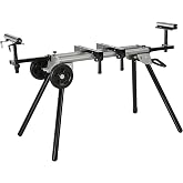 DURHAND Universal Support for Mitre Saw 123.5-245x73x96 cm Black | Foldable, with adjustable working distance, easy to carry
