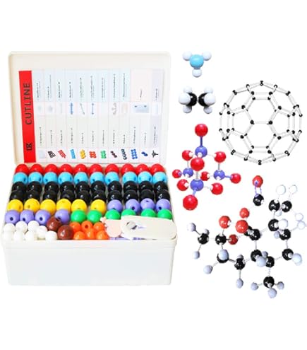 Kit de modèles de Structure moléculaire Miniature, 1 boîte, Kit de modèles de chimie générale et Kit de modèles de Structure moléculaire Miniature, 1 boîte, Kit de modèles de chimie générale et