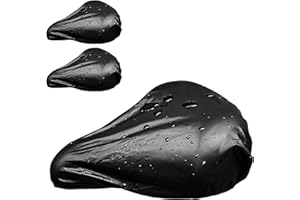 YHT 3 Pack Waterproof Bike Seat Rain Cover, Water and Dust Resistant Bike Saddle Cover with Elastic, Water Proof and Dust Proof, for Journey and Travel, Black.