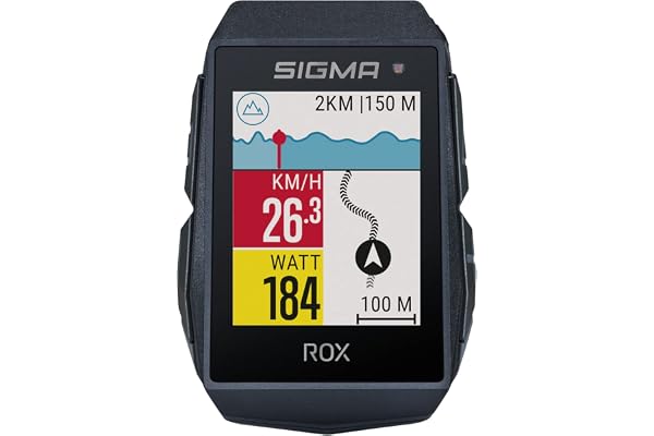 SIGMA ROX 11.1 Evo Black Sensor Set | Ordinateur de vélo sans Fil GPS & Navigation avec capteurs de Vitesse, de fréquence Cardiaque et de Cadence | Navigation GPS extérieure avec Mesure de l'altitude